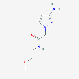 molecular formula C8H14N4O2 B13645723 2-(3-Amino-1h-pyrazol-1-yl)-n-(2-methoxyethyl)acetamide 