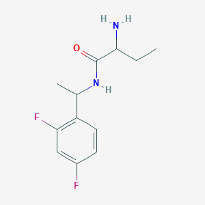 molecular formula C12H16F2N2O B13645750 2-Amino-N-(1-(2,4-difluorophenyl)ethyl)butanamide 