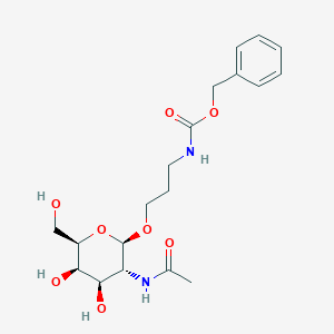 Benzyl (3-(((2R,3R,4R,5R,6R)-3-acetamido-4,5-dihydroxy-6-(hydroxymethyl)tetrahydro-2H-pyran-2-yl)oxy)propyl)carbamate