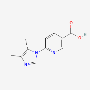 molecular formula C11H11N3O2 B13645803 6-(4,5-Dimethyl-1h-imidazol-1-yl)nicotinic acid 