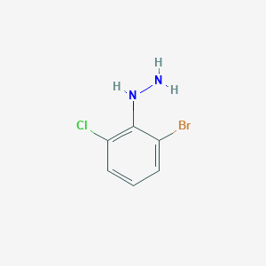 molecular formula C6H6BrClN2 B13645824 (2-Bromo-6-chlorophenyl)hydrazine 