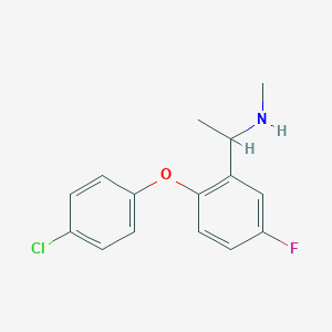 1-(2-(4-chlorophenoxy)-5-fluorophenyl)-N-methylethanamine