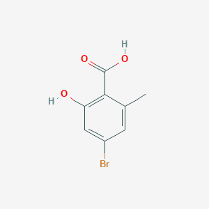 molecular formula C8H7BrO3 B13645906 4-Bromo-2-hydroxy-6-methylbenzoic acid 