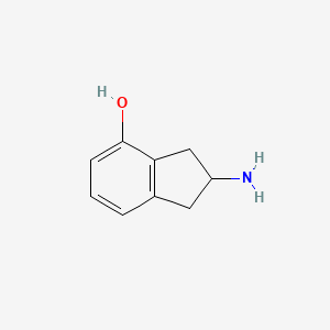 molecular formula C9H11NO B13645942 2-amino-2,3-dihydro-1H-inden-4-ol 