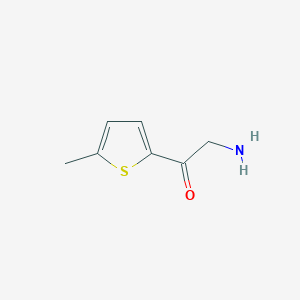 molecular formula C7H9NOS B13646022 Ethanone, 2-amino-1-(5-methyl-2-thienyl)- 