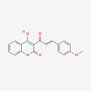 molecular formula C19H14O5 B13646063 4-Hydroxy-3-[3-(4-methoxyphenyl)prop-2-enoyl]chromen-2-one 