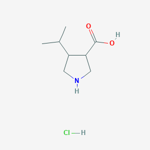 (3S,4S)-4-(propan-2-yl)pyrrolidine-3-carboxylic acid hydrochloride