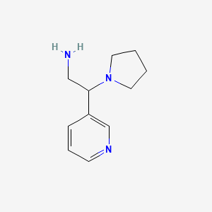 molecular formula C11H17N3 B1364610 2-(3-Pyridyl)-2-pyrrolidinylethylamine CAS No. 855659-43-7