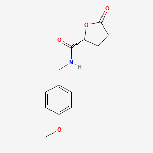 molecular formula C13H15NO4 B13646163 (R)-N-(4-Methoxybenzyl)-5-oxotetrahydrofuran-2-carboxamide 