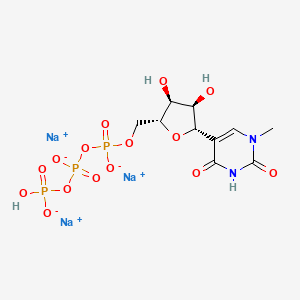 Sodium ((2R,3S,4R,5S)-3,4-dihydroxy-5-(1-methyl-2,4-dioxo-1,2,3,4-tetrahydropyrimidin-5-yl)tetrahydrofuran-2-yl)methyl hydrogen triphosphate