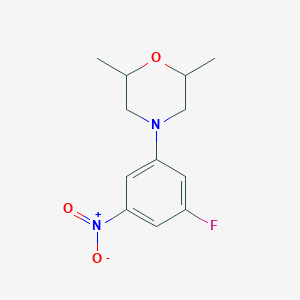 4-(3-Fluoro-5-nitrophenyl)-2,6-dimethylmorpholine