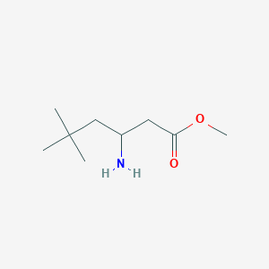 molecular formula C9H19NO2 B13646233 Methyl 3-amino-5,5-dimethylhexanoate 