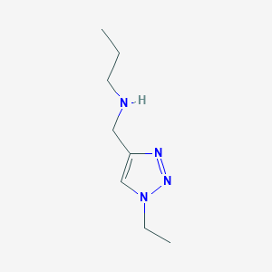 molecular formula C8H16N4 B13646239 n-((1-Ethyl-1h-1,2,3-triazol-4-yl)methyl)propan-1-amine 