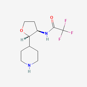 2,2,2-Trifluoro-N-((2S,3R)-2-(piperidin-4-yl)tetrahydrofuran-3-yl)acetamide