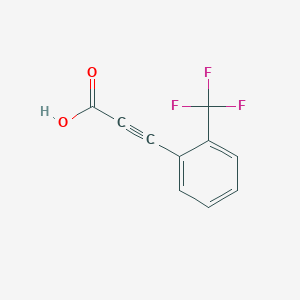 molecular formula C10H5F3O2 B13646260 3-(2-(Trifluoromethyl)phenyl)propiolic acid 