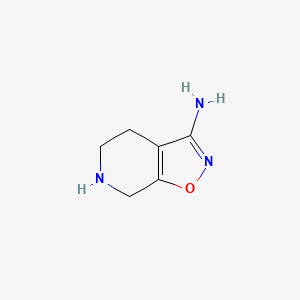 molecular formula C6H9N3O B13646291 4,5,6,7-Tetrahydroisoxazolo[5,4-c]pyridin-3-amine 