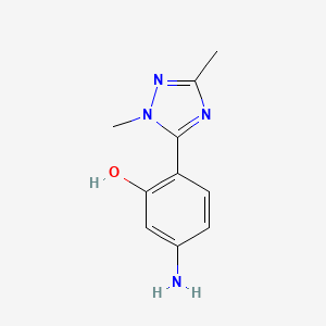 5-Amino-2-(1,3-dimethyl-1h-1,2,4-triazol-5-yl)phenol