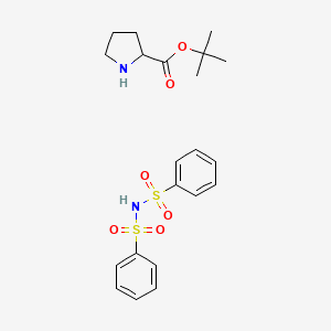 N-(benzenesulfonyl)benzenesulfonamide;tert-butyl pyrrolidine-2-carboxylate