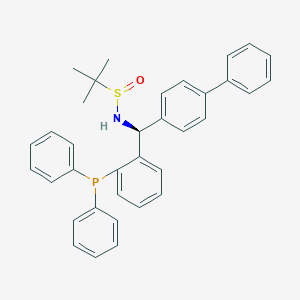 (R)-N-((S)-[1,1'-Biphenyl]-4-yl(2-(diphenylphosphanyl)phenyl)methyl)-2-methylpropane-2-sulfinamide