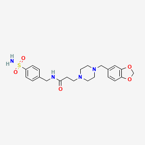 1-Piperazinepropanamide,N-[[4-(aminosulfonyl)phenyl]methyl]-4-(1,3-benzodioxol-5-ylmethyl)-