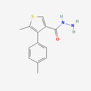 molecular formula C13H14N2OS B1364635 5-Methyl-4-(4-methylphenyl)thiophene-3-carbohydrazide CAS No. 884497-35-2