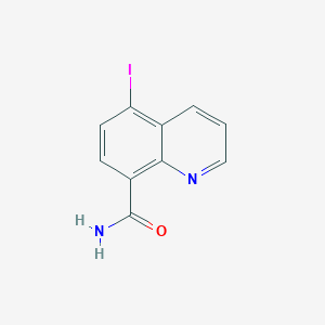 molecular formula C10H7IN2O B13646400 5-Iodoquinoline-8-carboxamide 