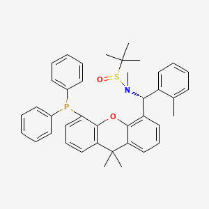 (R)-N-((R)-(5-(Diphenylphosphanyl)-9,9-dimethyl-9H-xanthen-4-yl)(o-tolyl)methyl)-N,2-dimethylpropane-2-sulfinamide