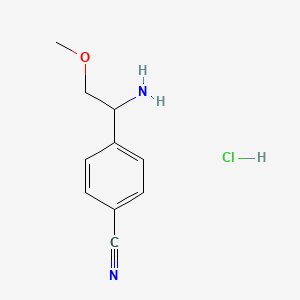 4-[(1R)-1-Amino-2-methoxyethyl]benzonitrile hydrochloriide