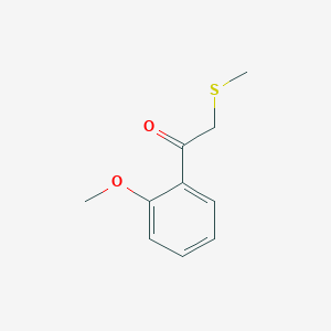 molecular formula C10H12O2S B13646456 1-(2-Methoxyphenyl)-2-(methylthio)ethan-1-one 