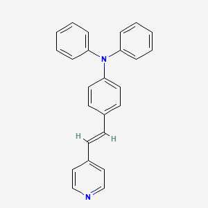 molecular formula C25H20N2 B13646475 N,N-Diphenyl-4-(2-(pyridin-4-yl)vinyl)aniline 