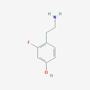 molecular formula C8H10FNO B13646493 4-(2-Aminoethyl)-3-fluorophenol 