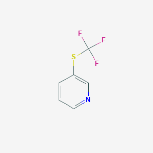 molecular formula C6H4F3NS B13646498 3-((Trifluoromethyl)thio)pyridine CAS No. 58313-26-1