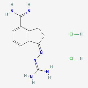 (1Z)-1-(diaminomethylidenehydrazinylidene)-2,3-dihydroindene-4-carboximidamide;dihydrochloride