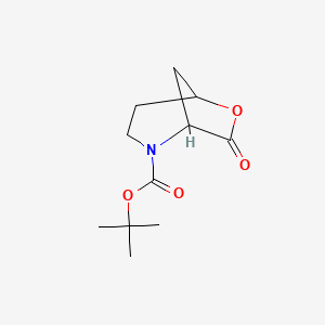 molecular formula C11H17NO4 B13646524 Tert-butyl 7-oxo-6-oxa-2-azabicyclo[3.2.1]octane-2-carboxylate 