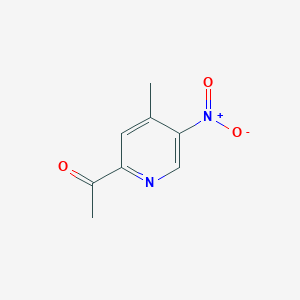 molecular formula C8H8N2O3 B13646551 1-(4-Methyl-5-nitropyridin-2-yl)ethanone 