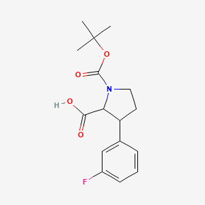 1-[(Tert-butoxy)carbonyl]-3-(3-fluorophenyl)pyrrolidine-2-carboxylic acid