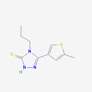 molecular formula C10H13N3S2 B1364664 5-(5-methylthien-3-yl)-4-propyl-4H-1,2,4-triazole-3-thiol CAS No. 667436-25-1