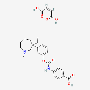 (Z)-but-2-enedioic acid;4-[[3-(3-ethyl-1-methylazepan-3-yl)phenoxy]carbonylamino]benzoic acid