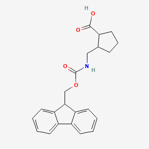 2-(((((9h-Fluoren-9-yl)methoxy)carbonyl)amino)methyl)cyclopentane-1-carboxylic acid