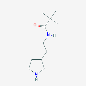 molecular formula C11H22N2O B13646695 n-(2-(Pyrrolidin-3-yl)ethyl)pivalamide 