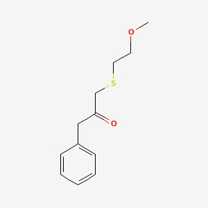 1-((2-Methoxyethyl)thio)-3-phenylpropan-2-one