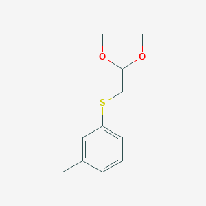 molecular formula C11H16O2S B13646815 (2,2-Dimethoxyethyl)(m-tolyl)sulfane 