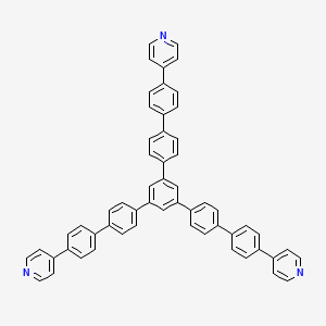 molecular formula C57H39N3 B13646820 4-[4-[4-[3,5-bis[4-(4-pyridin-4-ylphenyl)phenyl]phenyl]phenyl]phenyl]pyridine 