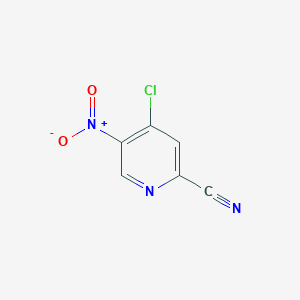 molecular formula C6H2ClN3O2 B13646836 4-Chloro-5-nitropicolinonitrile 