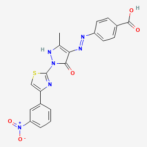 4-(2-{3-methyl-1-[4-(3-nitrophenyl)-1,3-thiazol-2-yl]-5-oxo-1,5-dihydro-4H-pyrazol-4-ylidene}hydrazino)benzoic acid