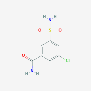 molecular formula C7H7ClN2O3S B13646858 3-Chloro-5-sulfamoylbenzamide 