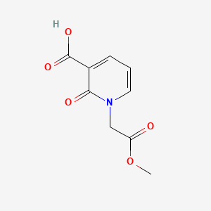 molecular formula C9H9NO5 B13646872 1-(2-Methoxy-2-oxoethyl)-2-oxo-1,2-dihydropyridine-3-carboxylic acid 