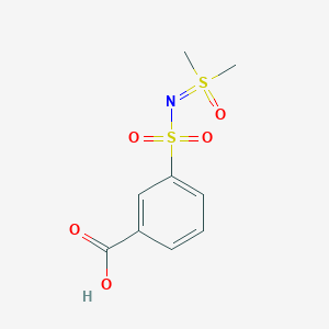 molecular formula C9H11NO5S2 B13646890 3-{[Dimethyl(oxo)-lambda6-sulfanylidene]sulfamoyl}benzoicacid 