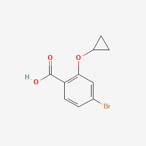 molecular formula C10H9BrO3 B13646903 4-Bromo-2-cyclopropoxybenzoic acid 