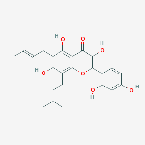 2-(2,4-Dihydroxyphenyl)-3,5,7-trihydroxy-6,8-bis(3-methylbut-2-enyl)-2,3-dihydrochromen-4-one